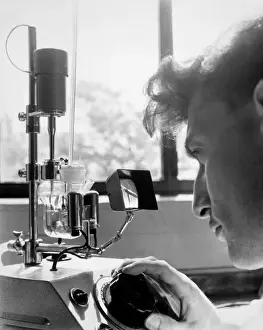 Scientist At Work Prints: Using Instrument 1962
