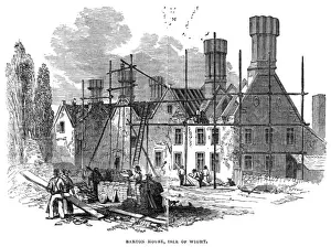 Using Scaffolding / 1845 Print: Barton House, Isle of Wight