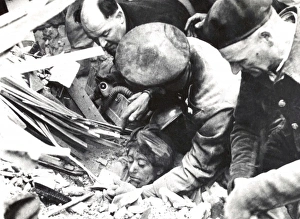 V2 rocket attack on Manor Park, East London, WW2 V2 rocket attack on Manor Park, East London, WW2