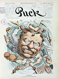 Theodore Roosevelt Cartoon Prints: Vacation