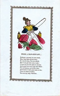 Valentine card from a Man-Servant, with verse Valentine card from a Man-Servant, with verse