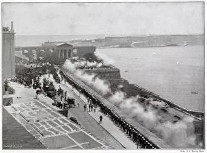Valletta: feu de joie on the occasion of Victoria's birthday. Date: 1897 Valletta: feu de joie on the occasion of Victoria's birthday. Date: 1897