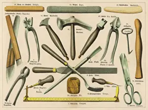 Various Shoemaking Tools Print