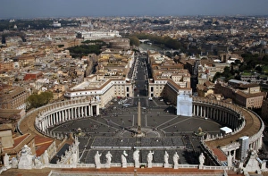 Vatican City. St. Peters Square. View from de dome Vatican City. St. Peters Square. View from de dome