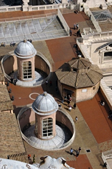 Vatican City. Tourists on the roof of St. Peters Basilica Vatican City. Tourists on the roof of St. Peters Basilica