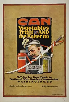 Print of a poster showing jars of canned goods