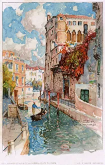 Venice, Italy - Rio SanTrovaso and Palace Venice, Italy - Rio SanTrovaso and Palace