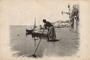 Venice, Italy - Waterfront scene - Housewife Venice, Italy - Waterfront scene - Housewife
