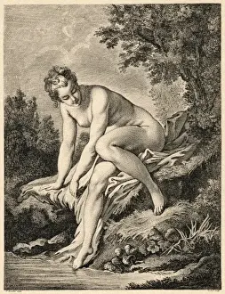 Ancient Greek Goddess Art Prints: Venus about to Bathe