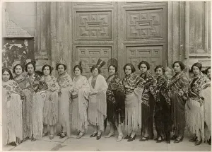 During the Verbenas festival in Madrid, there is a competition for the best shawls & During the Verbenas festival in Madrid, there is a competition for the best shawls &