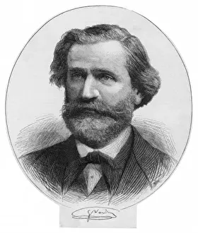 Italian Opera Music Prints: Verdi Oval Frame