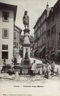 Vevey, Switzerland - Fountain Saint-Martin Vevey, Switzerland - Fountain Saint-Martin