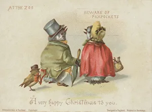 Victorian Greeting Card - The Pickpocket Victorian Greeting Card - The Pickpocket