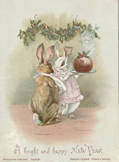 New images august 2021/victorian greeting card rabbits plum pudding New images august 2021/victorian greeting card rabbits plum pudding