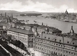 View of the city of Budapest Hungary and River Danube View of the city of Budapest Hungary and River Danube