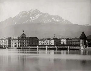 View of the city across the lake, Lucerne Luzern Switzerland View of the city across the lake, Lucerne Luzern Switzerland