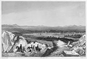 Prints of Distant view of the city Syria Heritage Site Prints: View of Damascus: Distant Cityscape Print