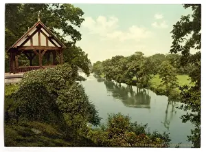 Nineteenth Century English Landscapes Prints: View on the Dee, Chester, England