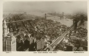 View of the East River Bridges, New York, USA View of the East River Bridges, New York, USA