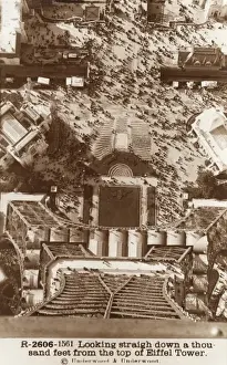 French Monument Photography Prints: View down from the top of the Eiffel Tower