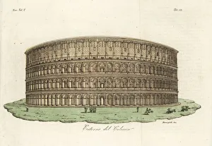 View of the exterior of the Coliseum, Rome View of the exterior of the Coliseum, Rome