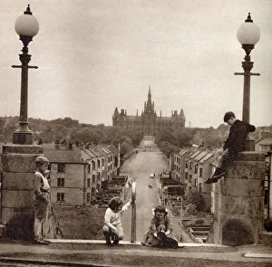 A view of Fettes College in Edinburgh. Date: 1955 A view of Fettes College in Edinburgh. Date: 1955