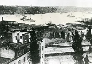 View of Golden Horn with Breslau and Hamidie, WW1 View of Golden Horn with Breslau and Hamidie, WW1