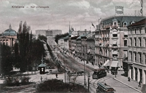 View of Karl Johansgade, Oslo, Norway View of Karl Johansgade, Oslo, Norway