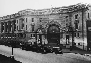 View of the main entrance to Waterloo Station, London View of the main entrance to Waterloo Station, London