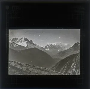 View of Mont Blanc Range from the top of mountain View of Mont Blanc Range from the top of mountain