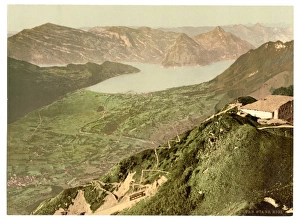 View of Stans, Lake of the Four Cantons and Rigi, Stanserhor View of Stans, Lake of the Four Cantons and Rigi, Stanserhor