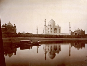 View of the Taj Mahal in Agra, India View of the Taj Mahal in Agra, India
