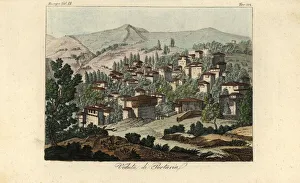 View of the village of Portaria, Thessaly, Greece View of the village of Portaria, Thessaly, Greece