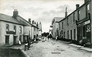 Prints of The Village, Halberton, Tiverton, near Willand, Devon, England. Date: 1917 Tiverton Prints: The Village, Halberton, Devon Print 1917