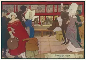 Francois Villon Print in a Paris Tavern