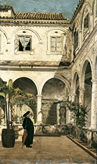 VINIEGRA Y LASSO, Salvador (1862-1915). Courtyard VINIEGRA Y LASSO, Salvador (1862-1915). Courtyard