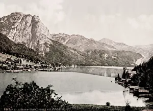 Vintage 19th century / 1900 photograph: Grundlsee, a municipality in the Liezen District Vintage 19th century / 1900 photograph: Grundlsee, a municipality in the Liezen District