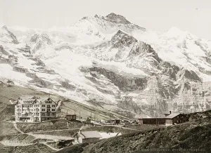 Vintage 19th century photograph: Kleine Scheidegg, Junfrau, Bernese Alps Vintage 19th century photograph: Kleine Scheidegg, Junfrau, Bernese Alps