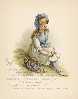 Violet / Language of Flowers Print