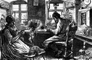 Violin Makers in Mittenwald, Germany Print 1872