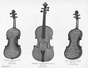 Two violins and a viola by Stradivarius Two violins and a viola by Stradivarius