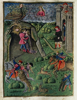 Virgil (70Bc-19 BC). The Aeneid. Miniature. 15th century. Di Virgil (70Bc-19 BC). The Aeneid. Miniature. 15th century. Di