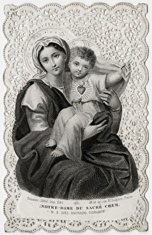 The Virgin Mary and Baby Jesus - Devotional Card The Virgin Mary and Baby Jesus - Devotional Card