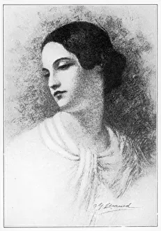 Prints of VIRGINIA POE wife of Edgar Allan Poe, died of tuberculosis at age 23, thus hastening her husbands insanity Edgar Allan Poe Prints: Virginia Poe Print - Early 19th Century Engraving of Edgar Allan Poe's Wife
