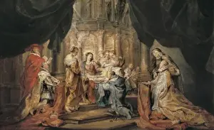 Historical Flemish Art Prints: The Vision of Saint Ildefonso