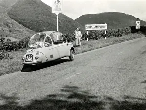 Visiting Dinas Mawddwy, Snowdonia National Park, Wales in a superb Heinkel Trojan 200 Visiting Dinas Mawddwy, Snowdonia National Park, Wales in a superb Heinkel Trojan 200