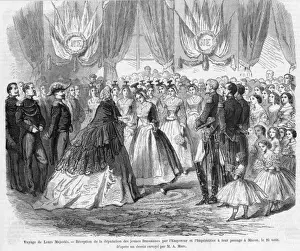 Napoleon and Eugenie Visit Macon Print