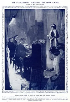 Voice audition for female role in a musical 1908 Voice audition for female role in a musical 1908