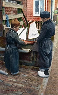 Volendam, The Netherlands - Two young Dutch Boys Volendam, The Netherlands - Two young Dutch Boys