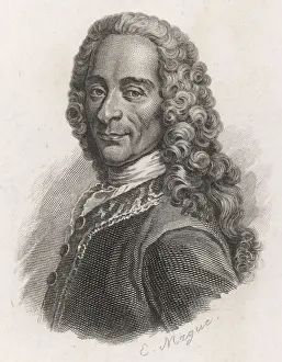 French Philosopher History Prints: Voltaire Maguc